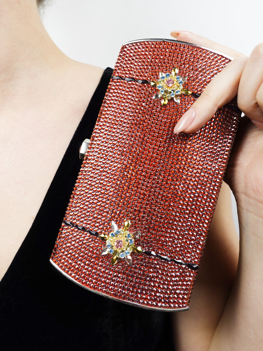 Red Flower Clutch